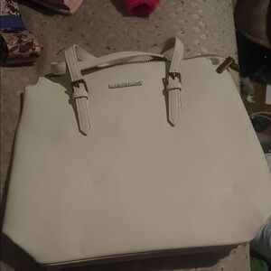 Montana West Cream Tote with Gold Hardware